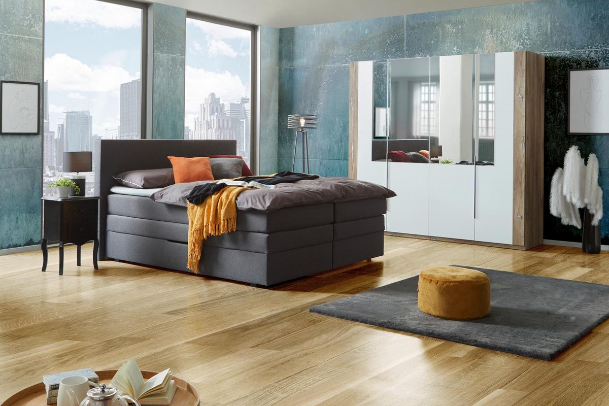 Skříň s otočnymi dveřmi COMPLETE-BP- - bílá/barvy dubu, Konvenční, kompozitní dřevo/plast (228/215/60cm)