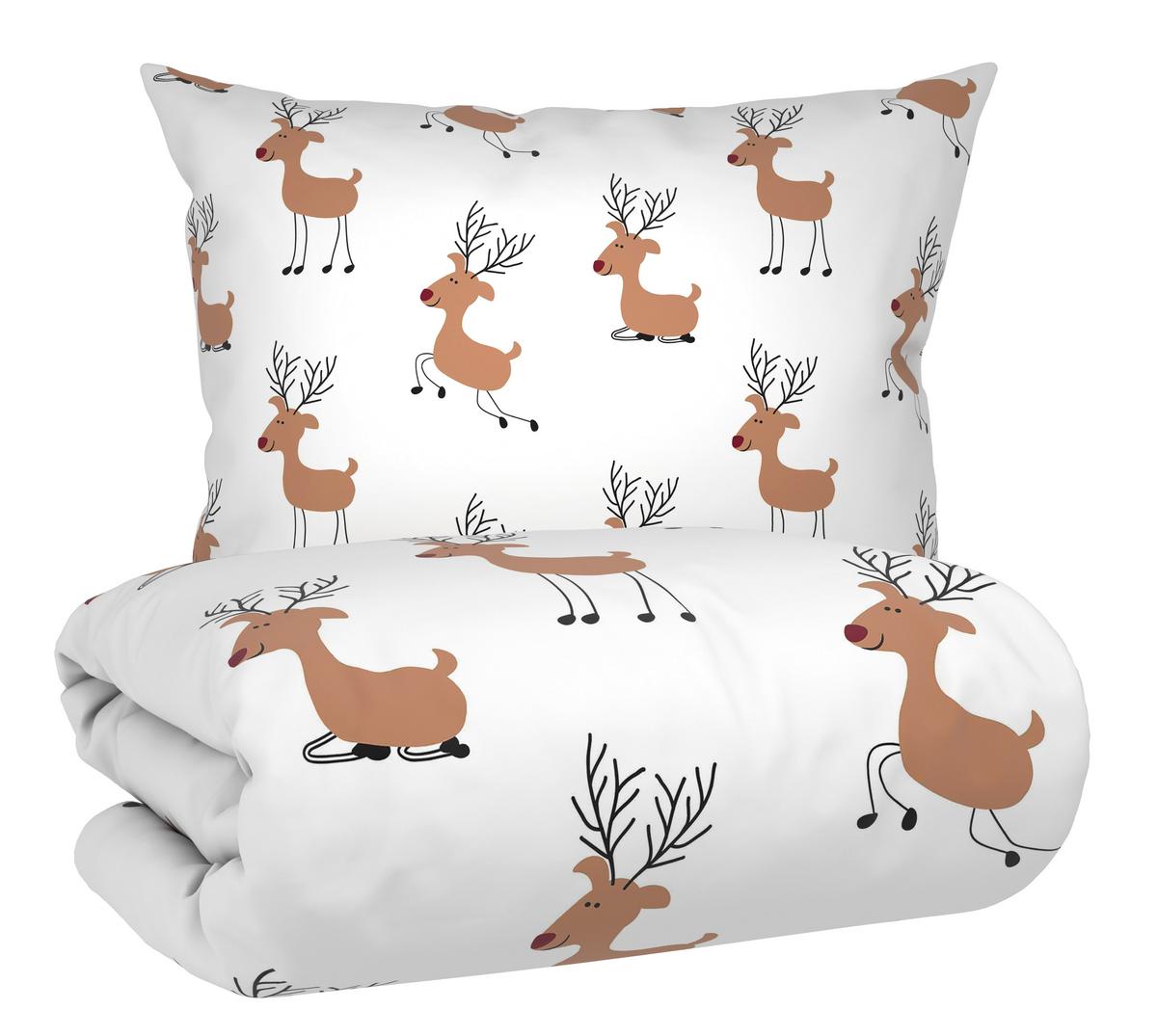 POVLEČENÍ TIMBA - bílá/světle hnědá, textil (200/140cm) - Mömax