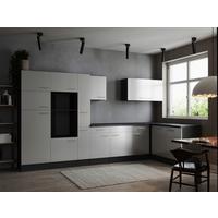 Eckküche Oliver Grau, Weiß S: 370x172cm - Weiß/Grau, Design, Holzwerkstoff (370/172cm) - Respekta