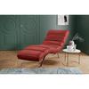 Relaxliege Swing Silver Rot B: 65 cm - Silberfarben/Rot, Design, Leder (65/65-95/171cm) - Livetastic