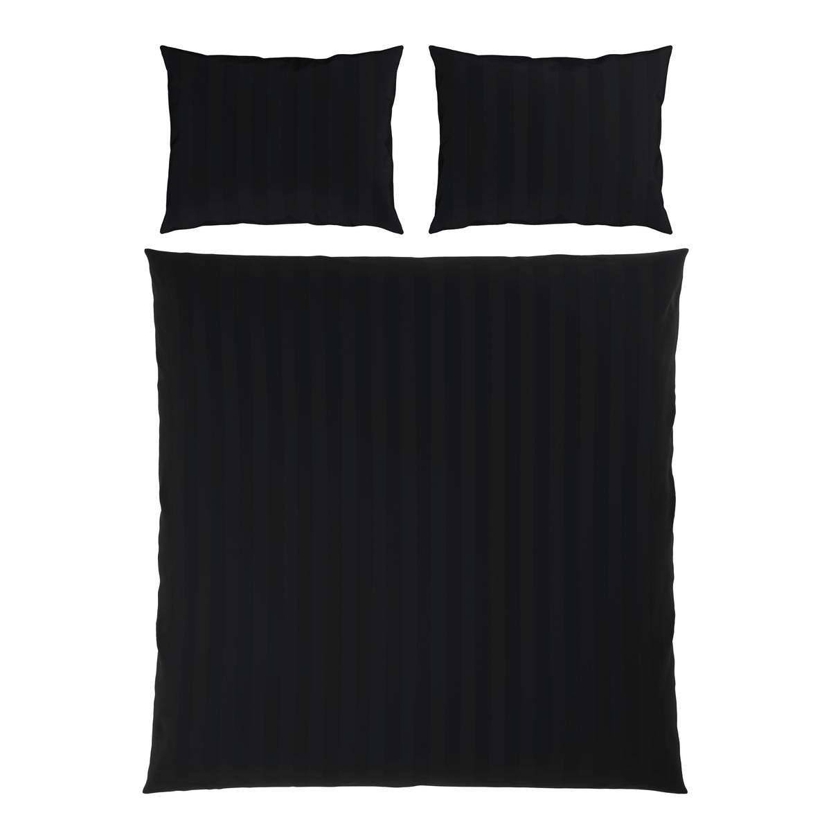 POVLEČENÍ XENIA STREIF XXL - černá, Moderní, textil (200/220cm) - Premium Living