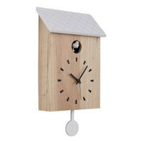 Wanduhr 78285  Clocky - Schwarz/Braun, Natur, Holz (22/7,8/38cm) - Globo