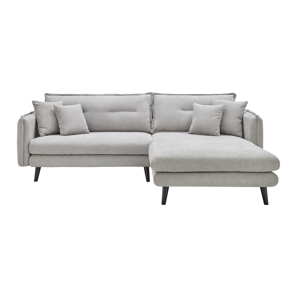 Sedací souprava DAJANA - černá/světle šedá, Moderní, dřevo/textil (251/102/173cm) - P & B