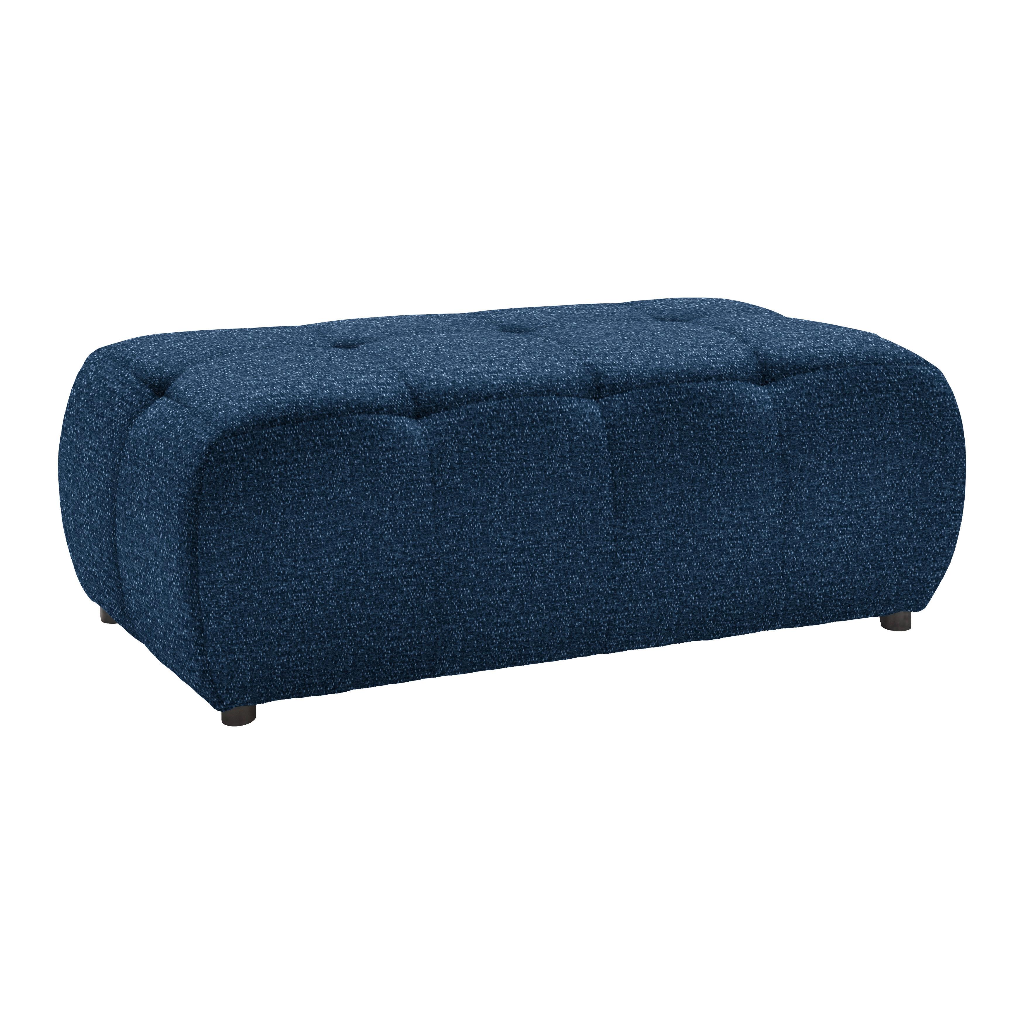 Taburet SOFI, tmavě modrá - černá/tmavě modrá, Moderní, textil (128/48/70cm) - Premium Living