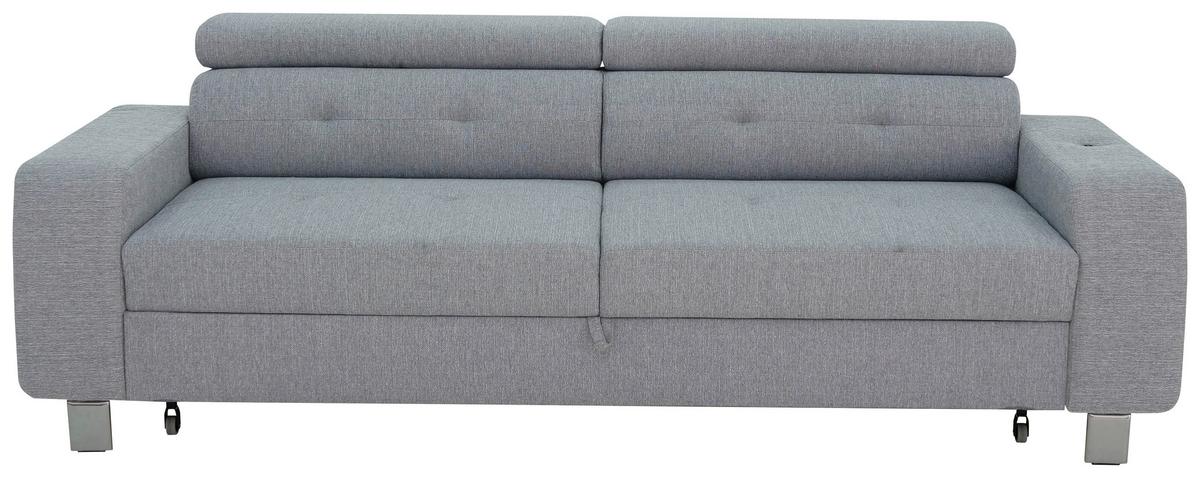 Kanapéágy Malcolm Hellgrau - világosszürke, Basics, textil (236/79-100/90cm) - MID.YOU