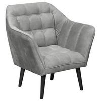 Polstersessel mit Armlehnen Max Stoffbezug Grau - Schwarz/Grau, MODERN, Holzwerkstoff/Textil (84/87/70cm) - MID.YOU