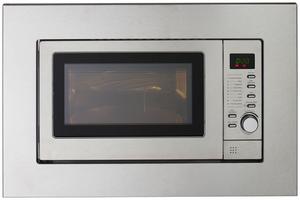 Silberfarbene Mikrowelle Küchenzeile mit Mikrowelle
