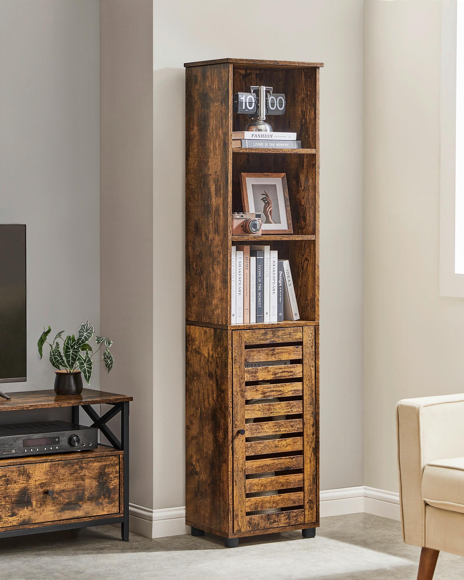 Hochschrank Bbk160x01v2 - Schwarz/Braun, Trend, Holzwerkstoff (40/167/30cm) - MID.YOU
