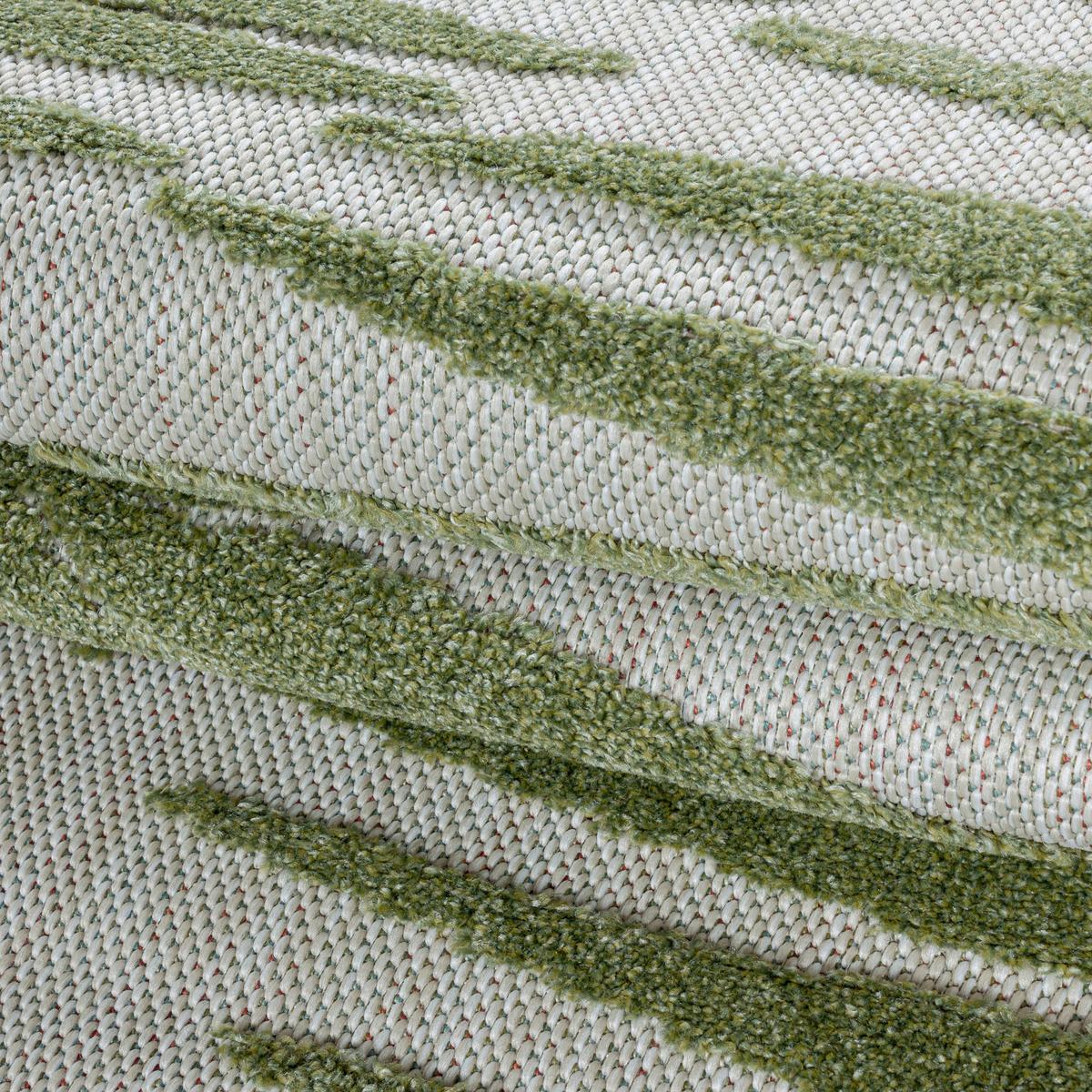 Flachwebeteppich Bahama - Grün, Design, Textil (140/200cm) - Novel