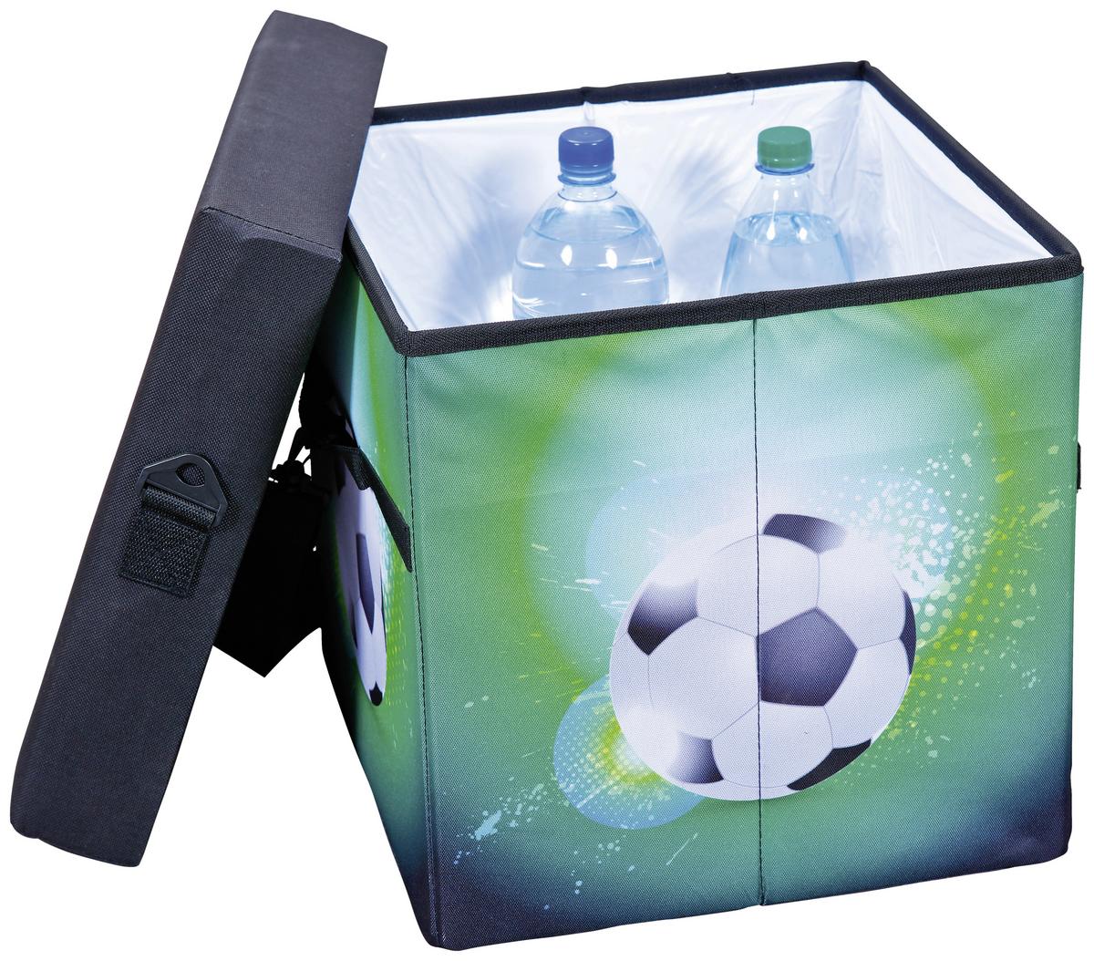 Kühlbox 49 Liter Fußball Mit Tragegurt, Grün/schwarz - fekete/fehér, Basics, textil (37/36/37cm) - MID.YOU