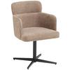 Armlehnstuhl Matteo Webstoff Braun, B: 58,5 cm - Schwarz/Braun, KONVENTIONELL, Holz/Textil (58,5/85/63cm) - Livetastic