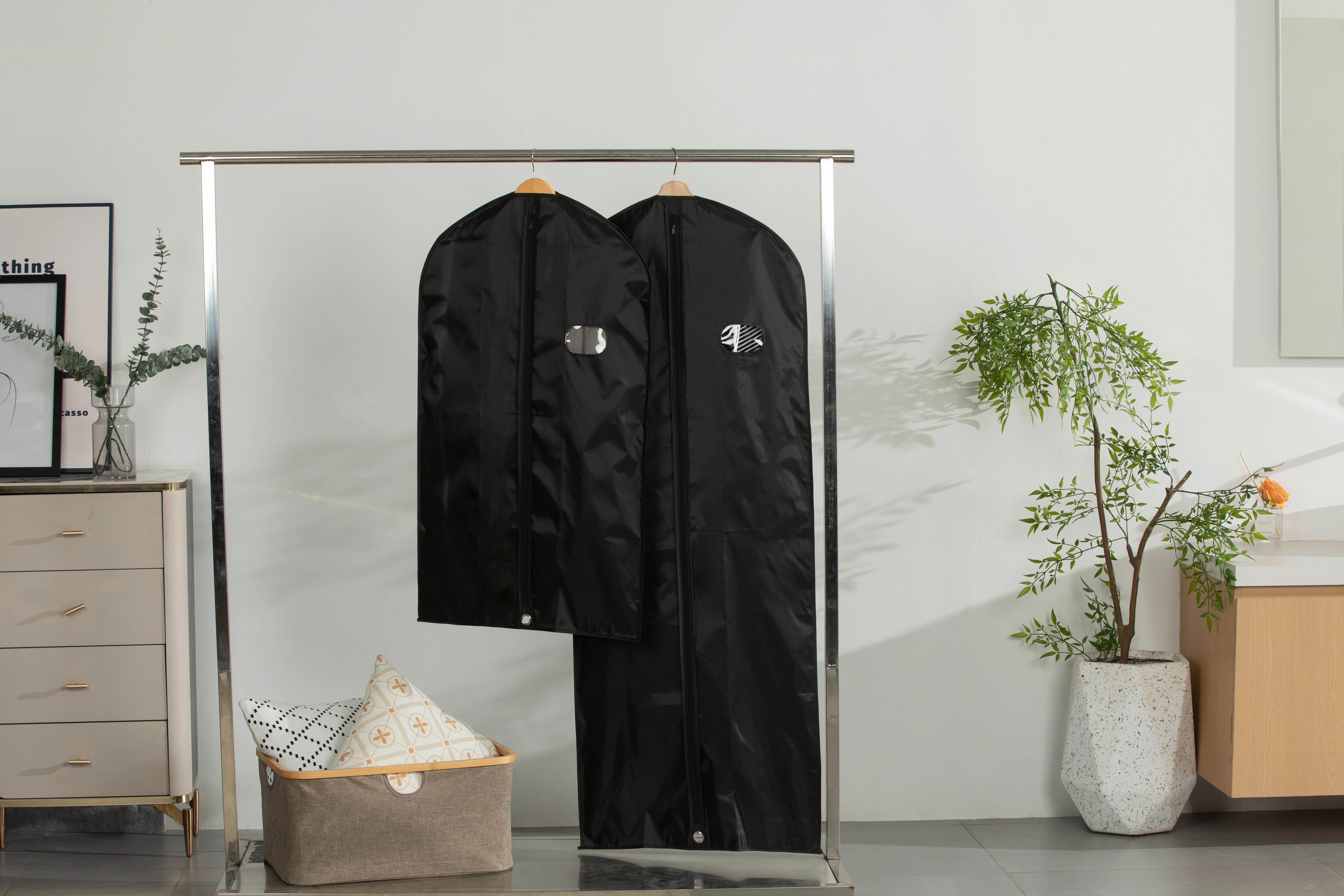 Kleidersack Marcel - Schwarz, KONVENTIONELL, Kunststoff/Textil (60/100cm) - Luca Bessoni