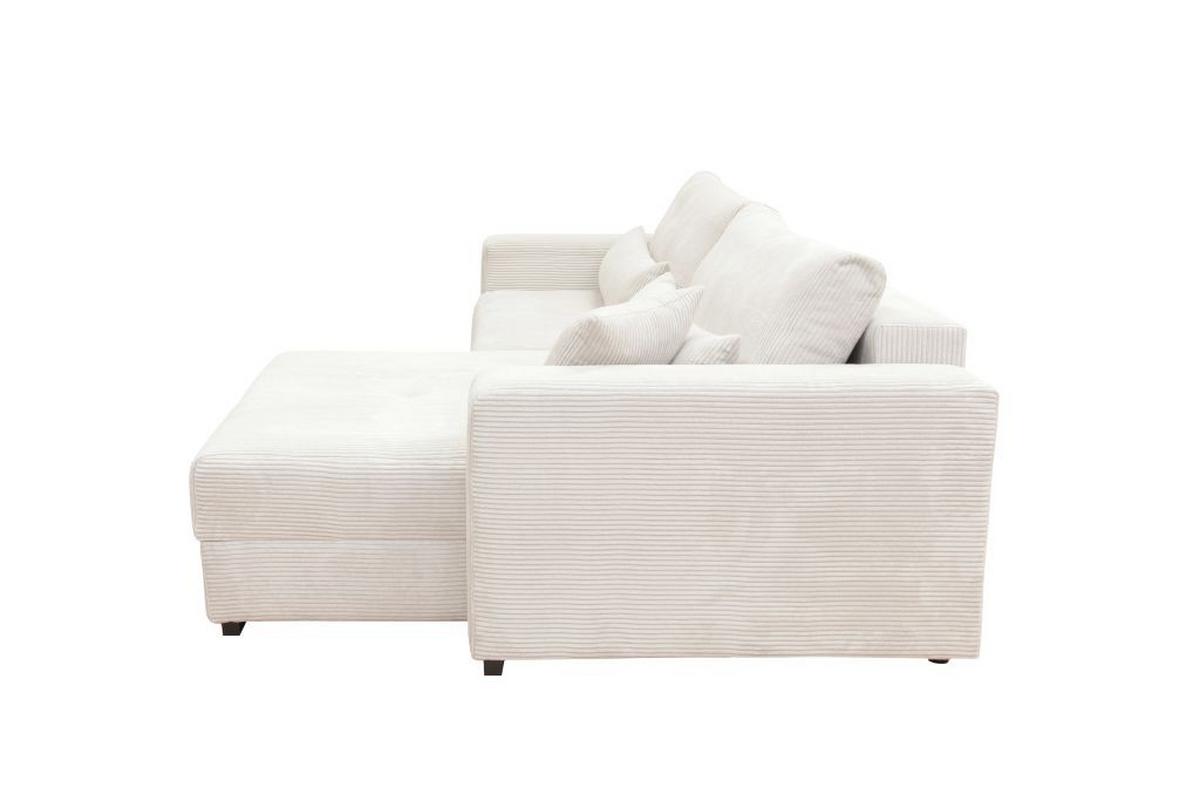 Rohová sedačka ALEX, obojstranná, biely menčester - čierna/biela, Modern, textil (265/170cm)