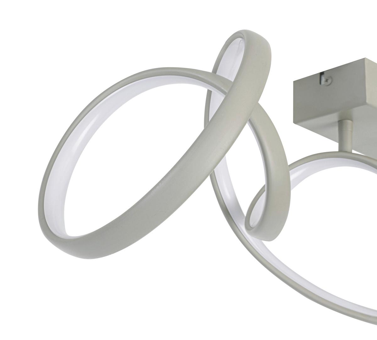 Led Mennyezeti Lámpa Krispin - homokszínű/fehér, Modern, műanyag/fém (75/19/23cm) - Luca Bessoni