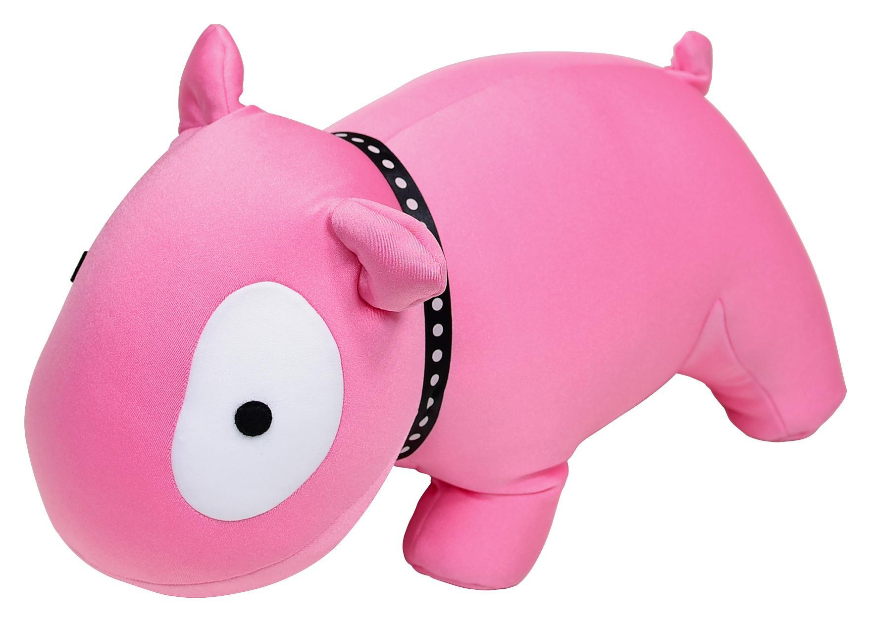 Plüss Állat Dog - Rózsaszín/Szürke, modern, Textil (35cm) - Luca Bessoni