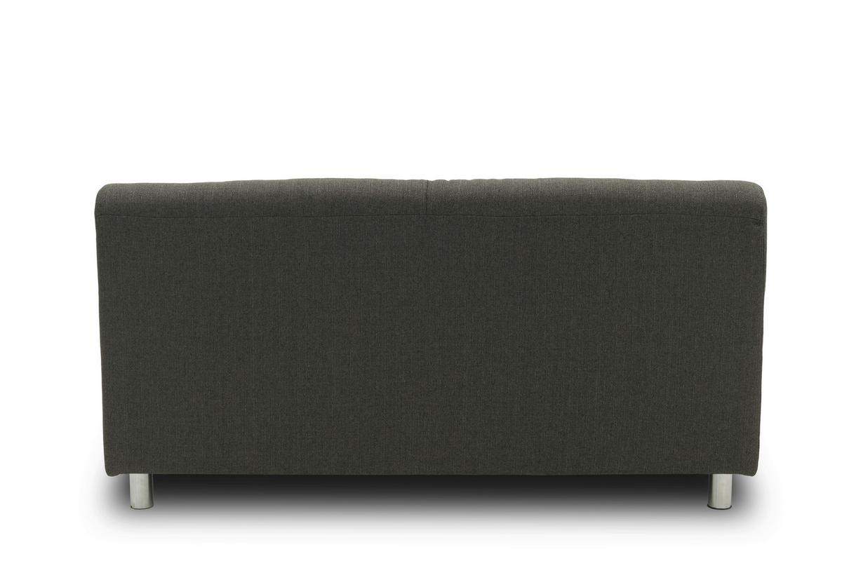 2-sitzer-sofa Jamie Rücken Echt Schlammfarben - Chromfarben/Schlammfarben, KONVENTIONELL, Textil (145/72/80cm) - MID.YOU