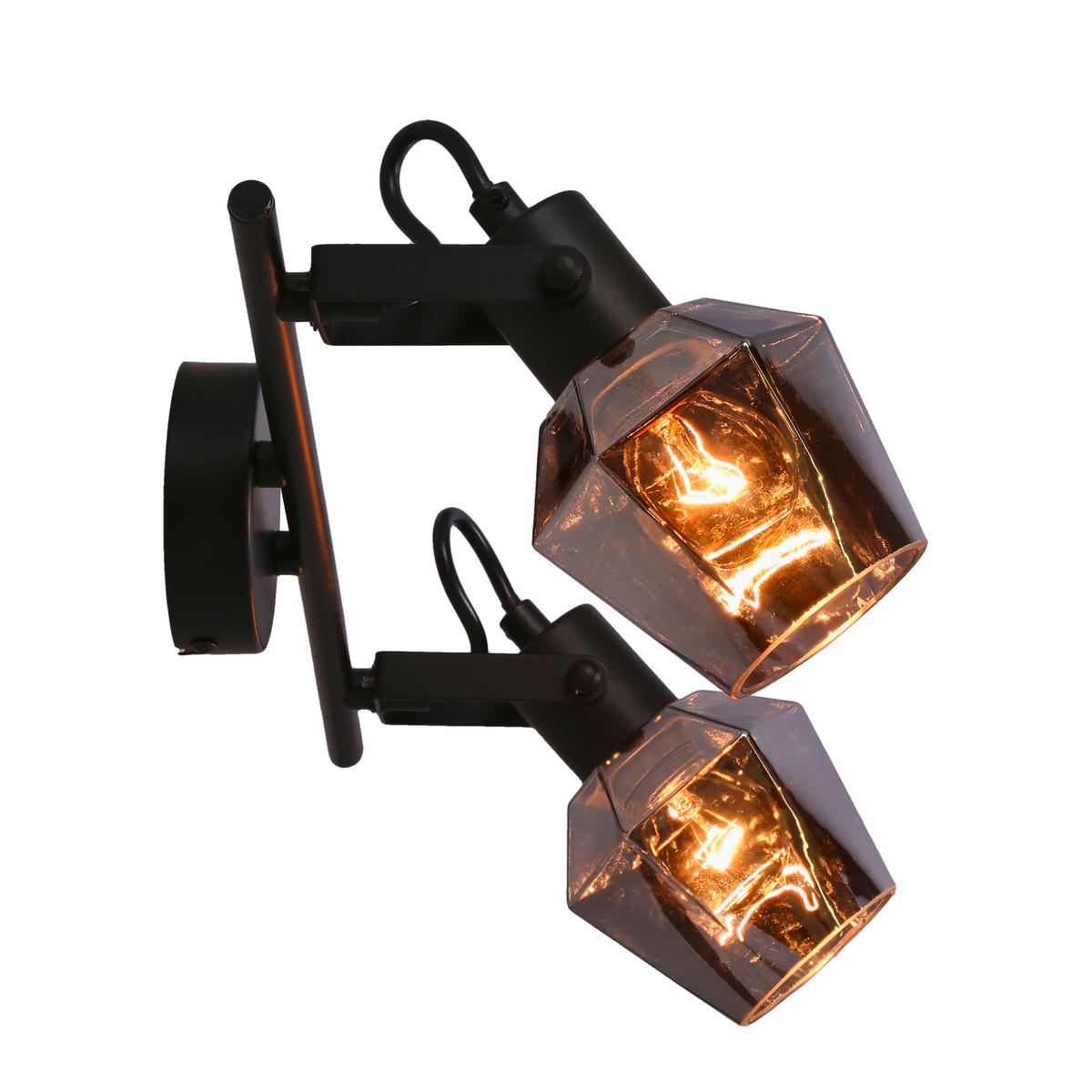 Strahler 92-13361 Randi - Schwarz, Design, Glas/Metall (44/9/22cm)