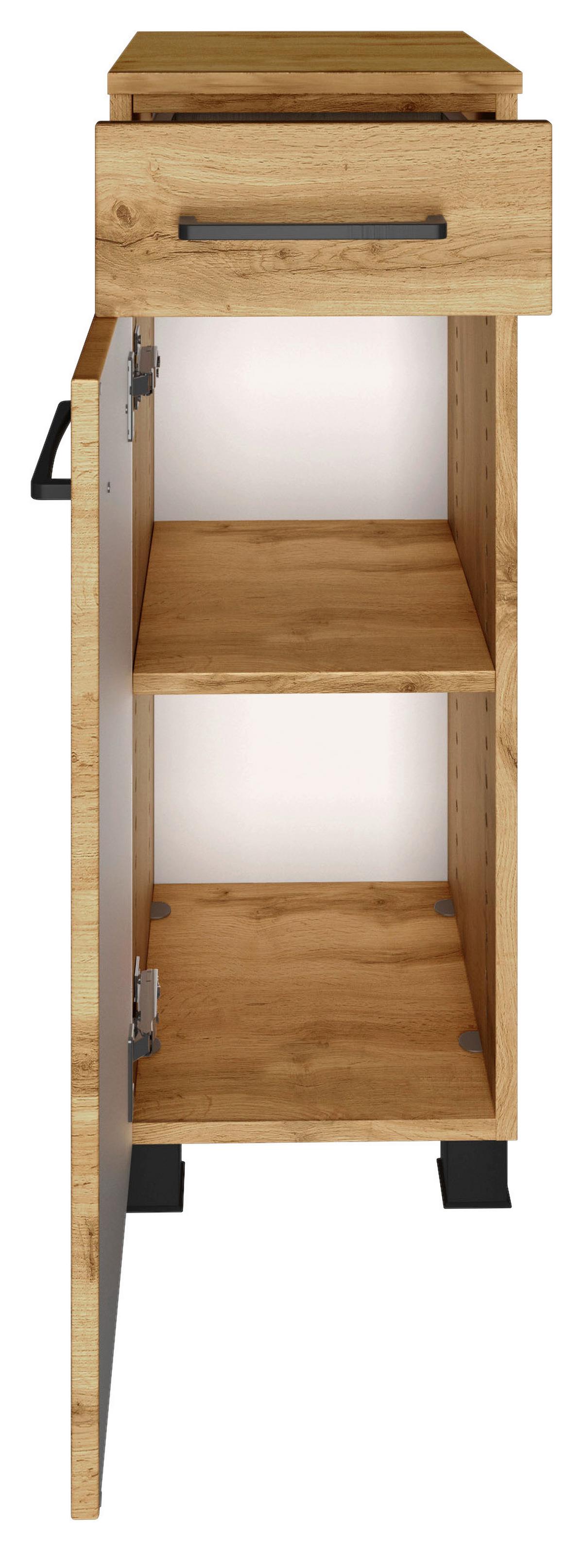 Unterschrank Manchester B: 30 cm Eiche Wotan Dekor - Eichefarben/Eiche Wotan, MODERN, Holzwerkstoff (30/79/35cm) - Held