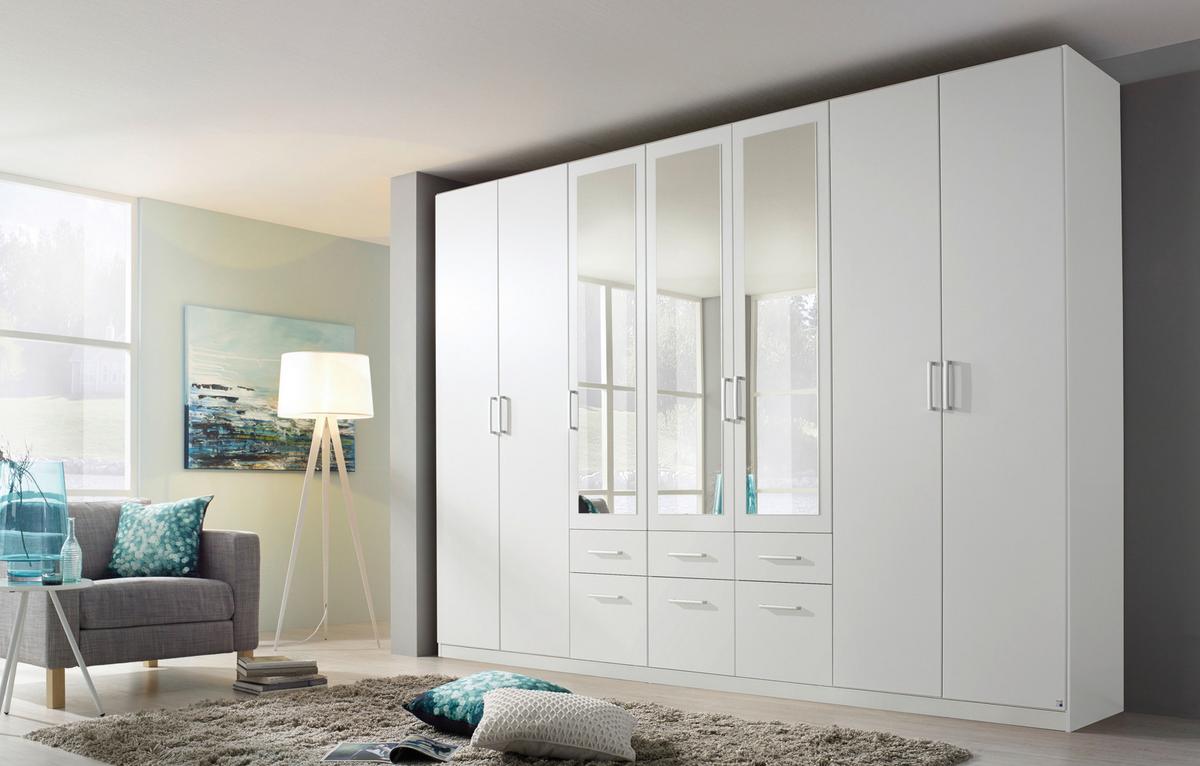 Drehtürenschrank Bingen Weiß B: 315 cm - Weiß, MODERN, Holzwerkstoff (315/229/54cm) - Rauch Möbel