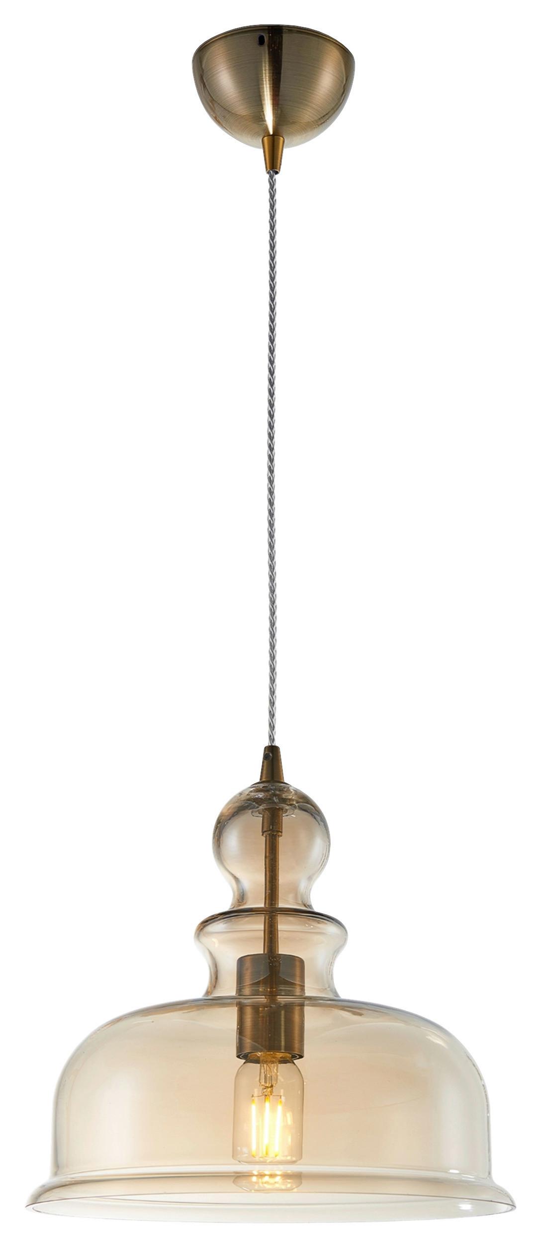 PENDELLEUCHTE TONE - Bronzefarben, Basics, Glas/Textil (29,7/29,9cm) - MAYTONI