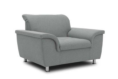 Polstersessel Franzi Grau - Chromfarben/Grau, KONVENTIONELL, Textil (120/81/105cm) - MID.YOU