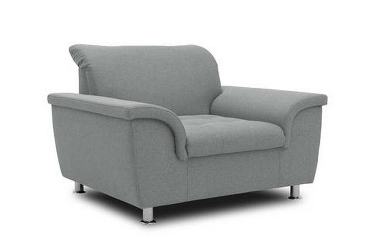 Polstersessel Franzi Grau - Chromfarben/Grau, KONVENTIONELL, Textil (120/81/105cm) - MID.YOU