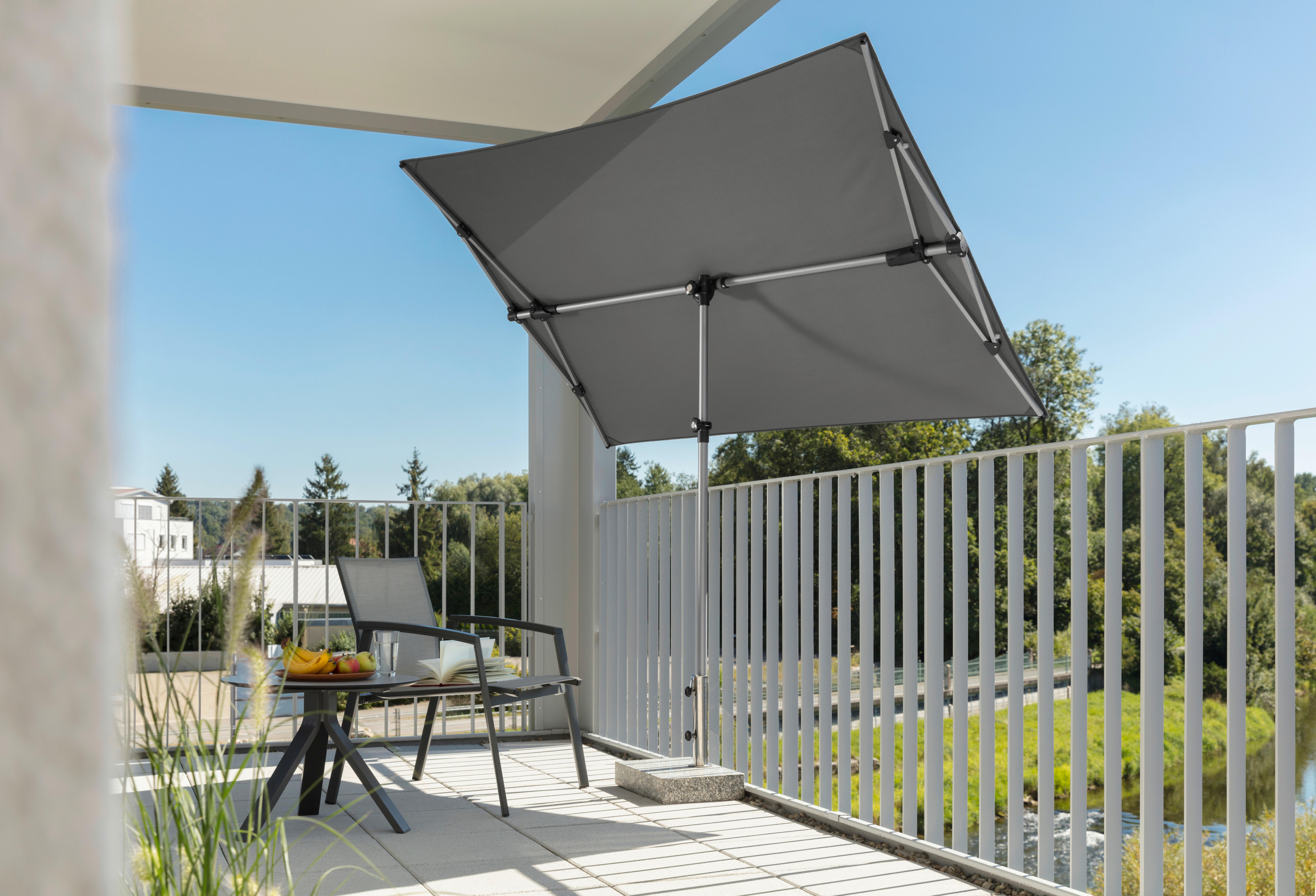 Ampelschirm Novara BxHxT: 190x188x140 cm Anthrazit - Anthrazit, Basics, Textil/Metall (190/188/140cm) - Schneider