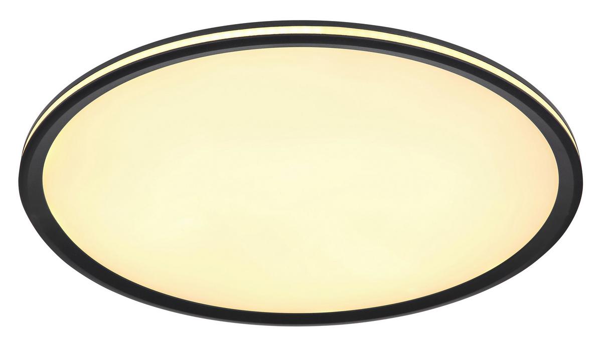 Led-deckenleuchte 41588d2 - Opal/Schwarz, Design, Kunststoff/Metall (50/5cm) - Globo
