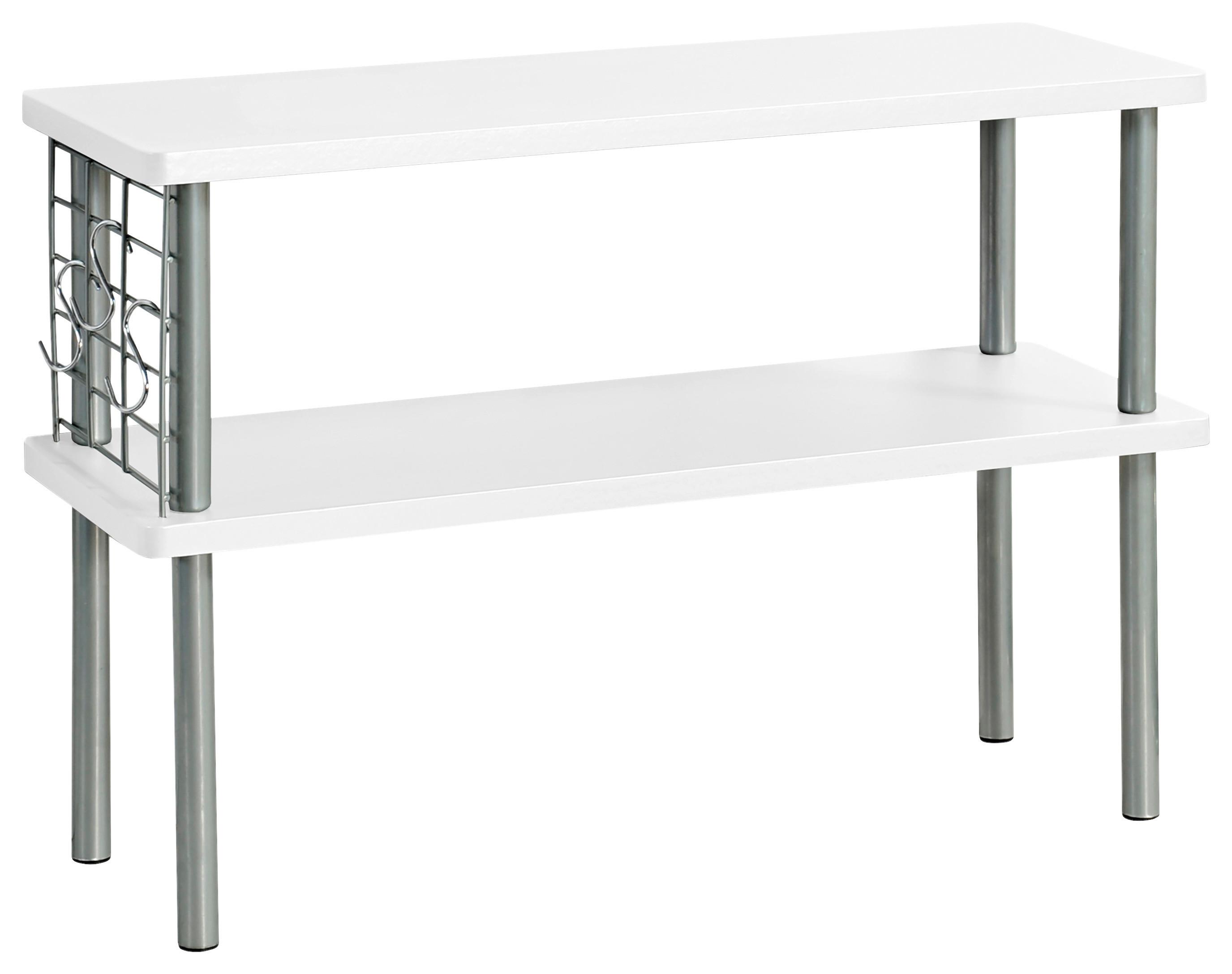 Küchenregal Weiß B: 20 cm - Weiß, Basics, Holzwerkstoff/Metall (55/38/20cm) - Kesper