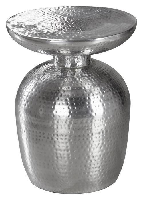 Odkladací stolek DELYLA v orientálním stylu - barvy stříbra, Lifestyle, kov (36,5/36,5/46cm) - MID.YOU