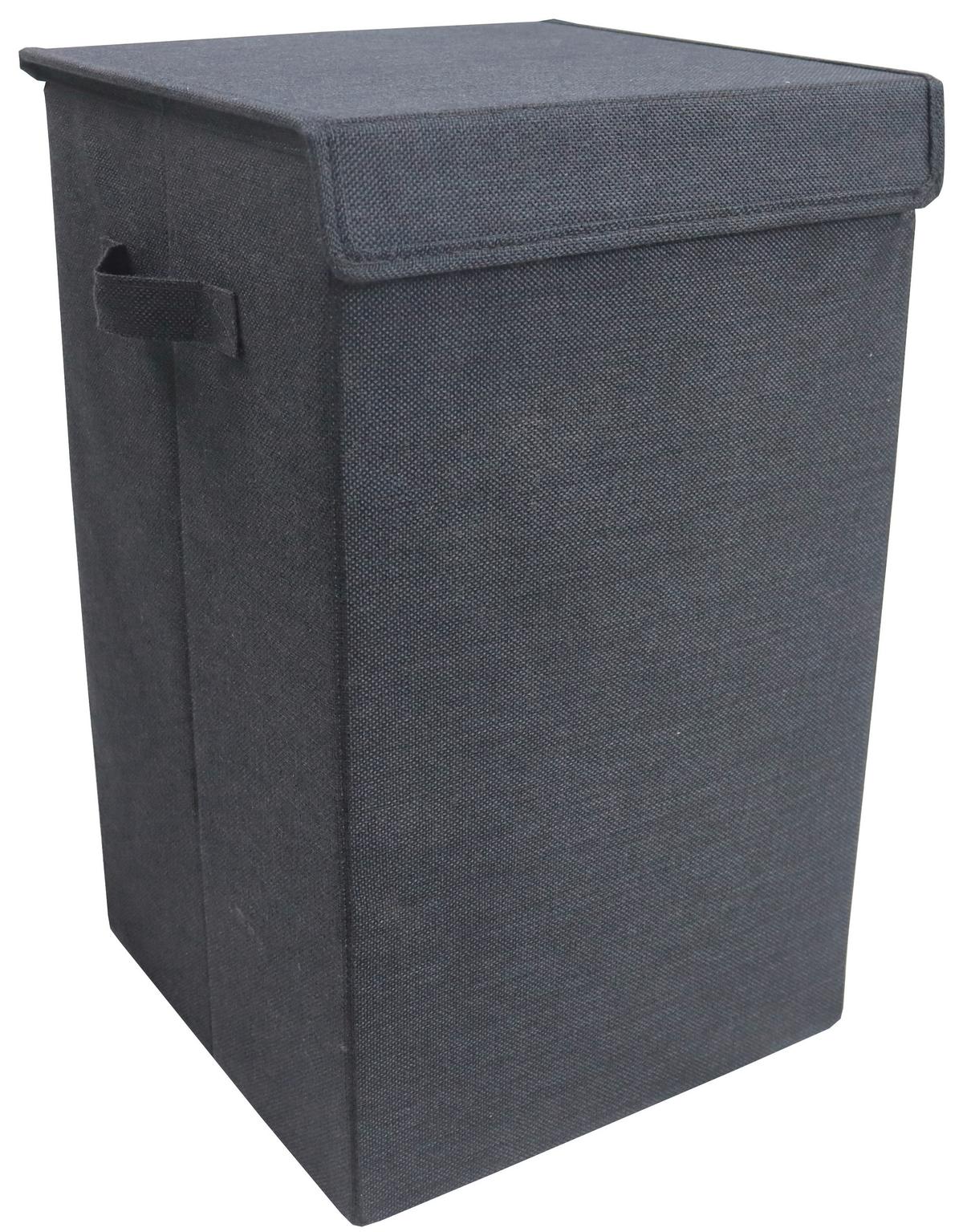 Wäschekorb Dreso M Anthrazit 30x50x30 Cm - Anthrazit, MODERN, Textil (30/50/30cm) - MID.YOU