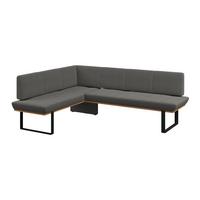 Eckbank Tristan Webstoff schwarz, S:175x225cm - Schwarz, MODERN, Holz/Textil (175/225cm) - James Wood