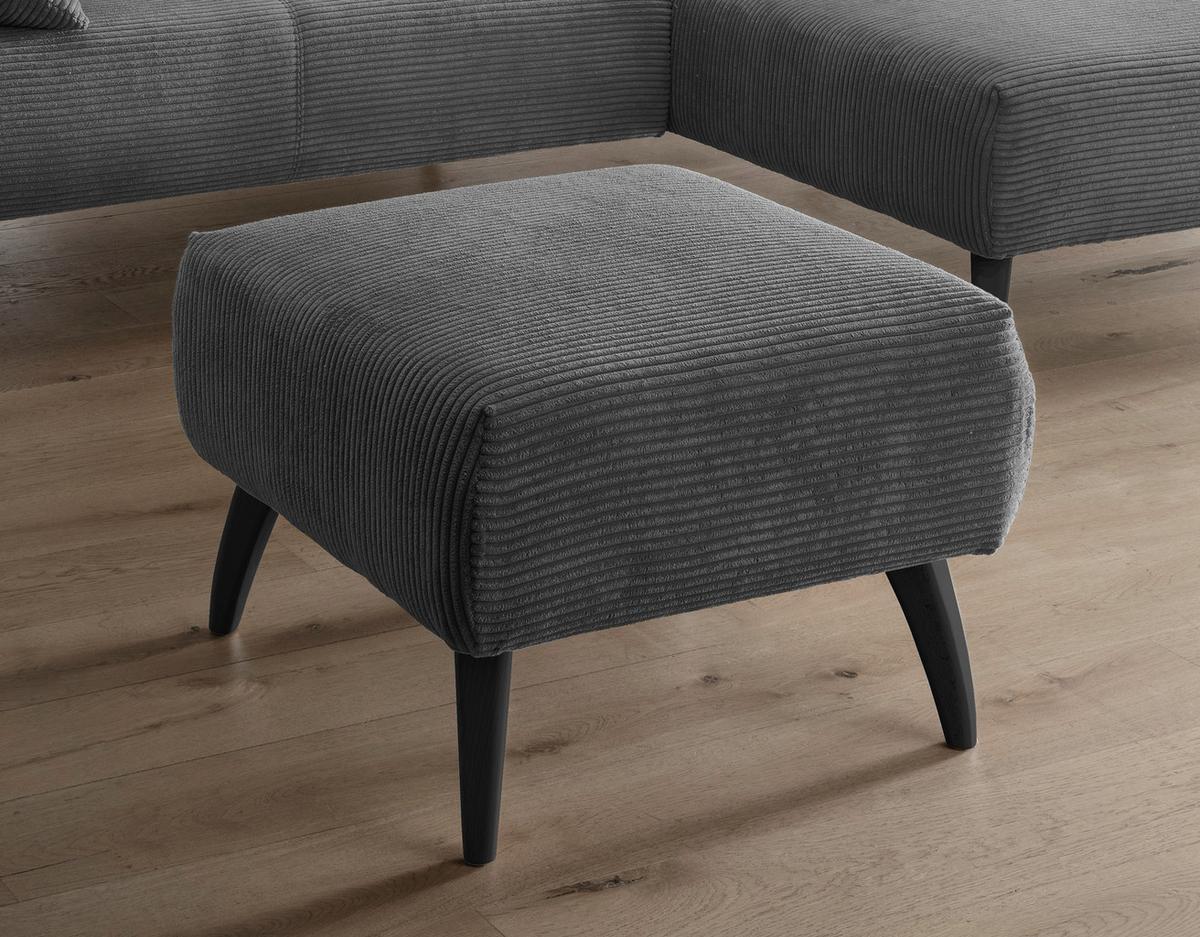 Hocker Colori Grau B: 66 Cm - Schwarz/Grau, MODERN, Holz/Textil (66/44/66cm) - MID.YOU