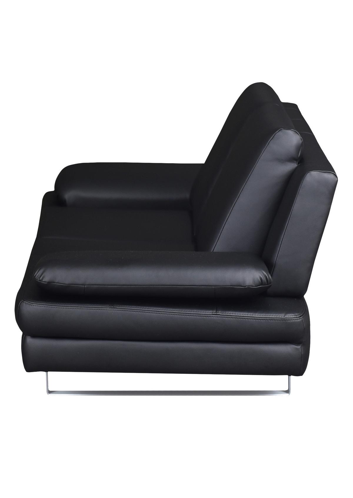 2-Sitzer-Sofa Jovanna, Schwarz B: 198 cm - Schwarz/Grau, Design, Textil (198/78/88cm) - MID.YOU