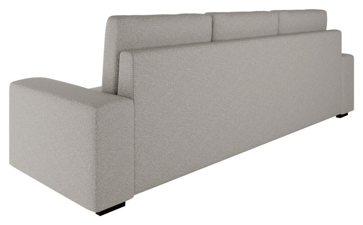 Schlafsofa Roland, Beige B: 239 Cm - Beige/Schwarz, Design, Textil (239/91/92cm) - MID.YOU