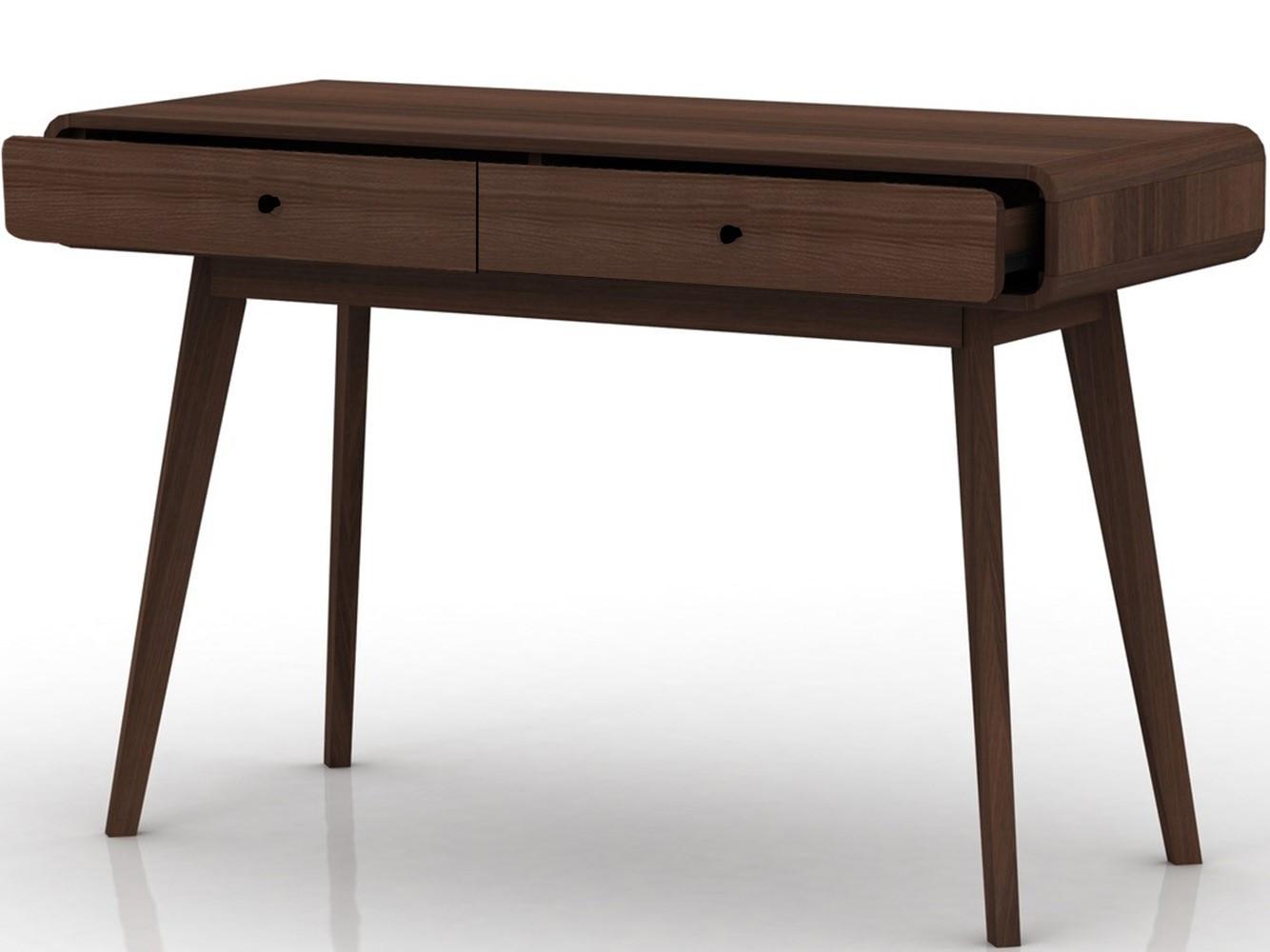 Schreibtisch Cassie Walnussfarben 120 cm - Walnussfarben, Design, Holzwerkstoff (120/79/50cm) - MID.YOU