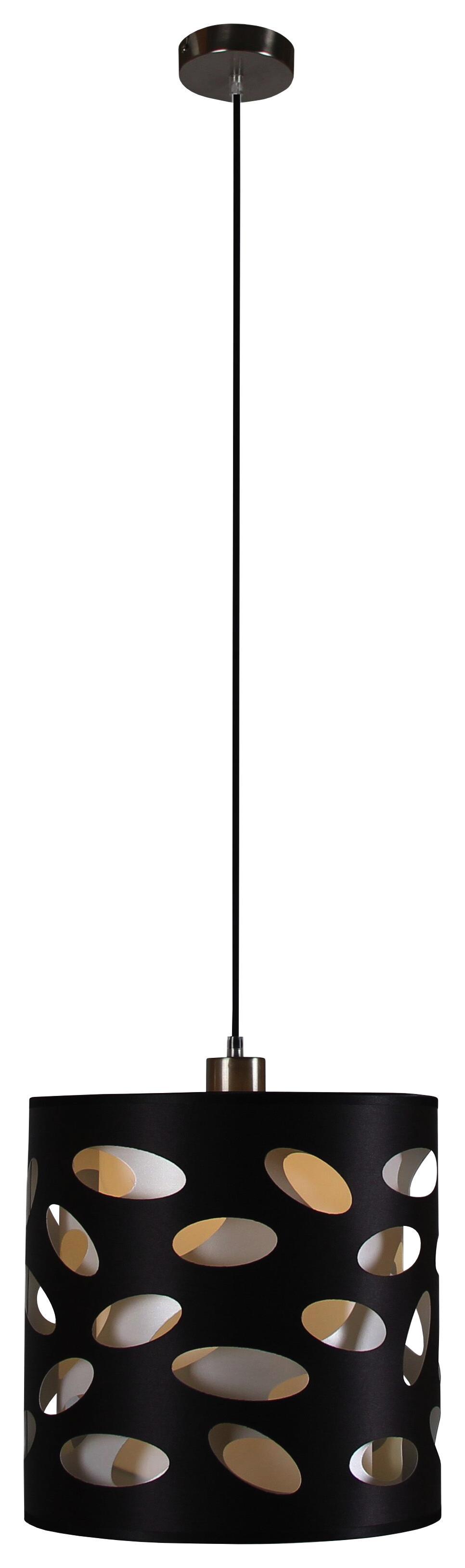 Függőlámpa Dagmar - Fekete, modern, Műanyag/Fém (30/120cm) - Luca Bessoni