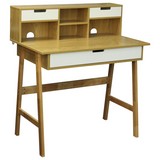 Schreibtisch Göteborg 100cm Eiche Dekor - Naturfarben, MODERN, Holz/Holzwerkstoff (90/100/55cm) - Ombra