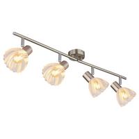 Strahler Zachery Nickelfarben L: 70 cm - Nickelfarben, KONVENTIONELL, Glas/Metall (70/13/19cm) - Globo