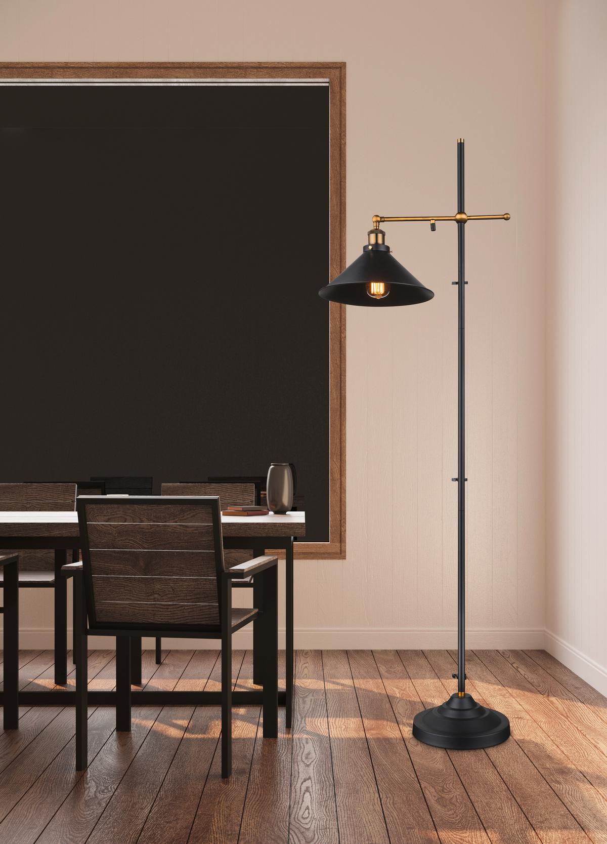 Állólámpa Lenius - fekete, Lifestyle, fém - Globo