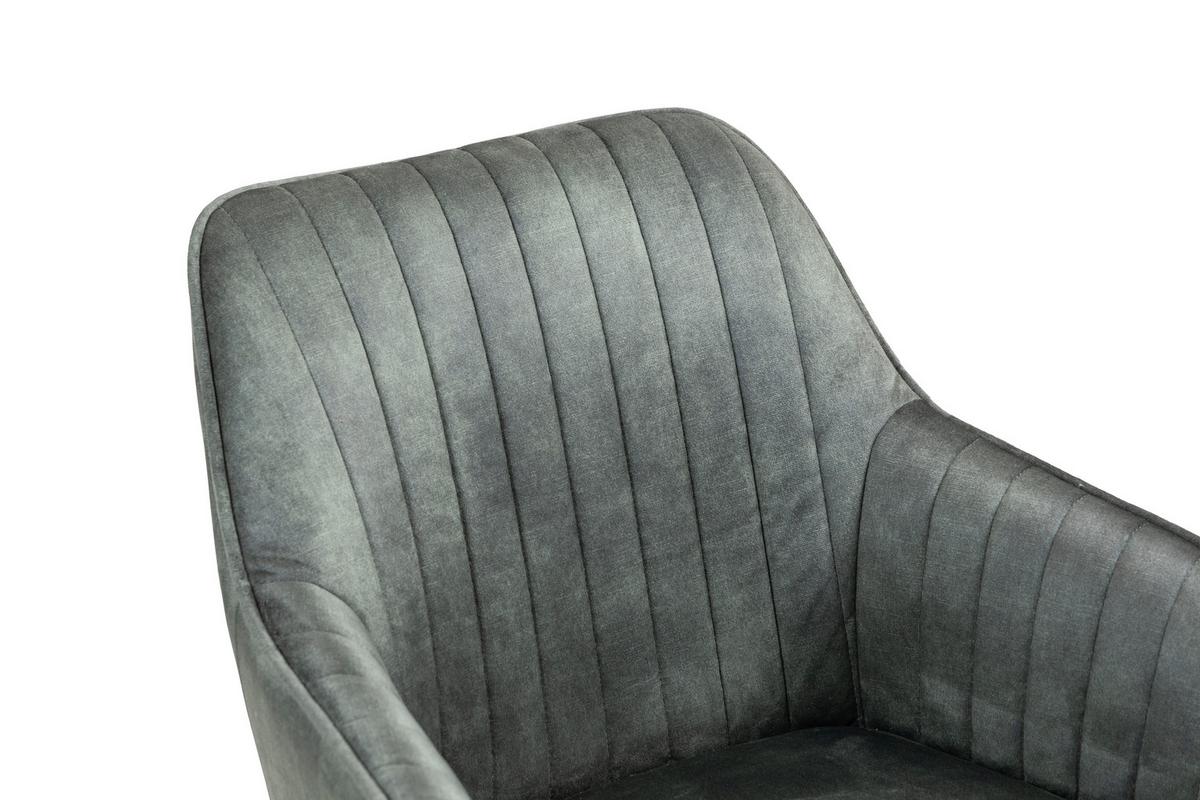 Armlehnstuhl Hanna Dunkelgrün, Sitzfl. 180° Drehb - Dunkelgrün/Buchefarben, KONVENTIONELL, Holz/Textil (63/83/63cm) - MID.YOU