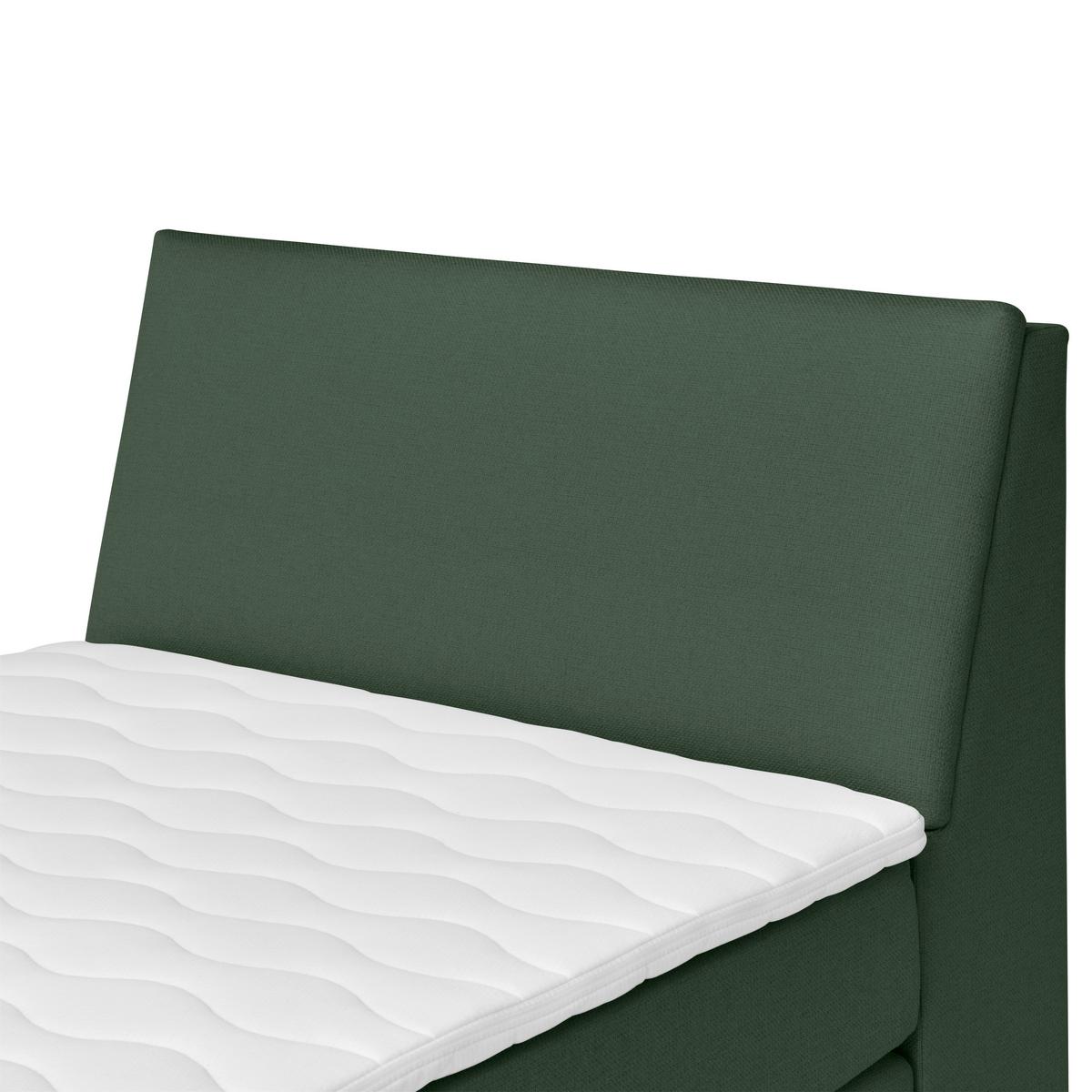 Boxspringbett Mit Bettkasten Nida 120x200 Cm Grün - Schwarz/Grün, MODERN, Holz/Textil (120/200cm) - MID.YOU