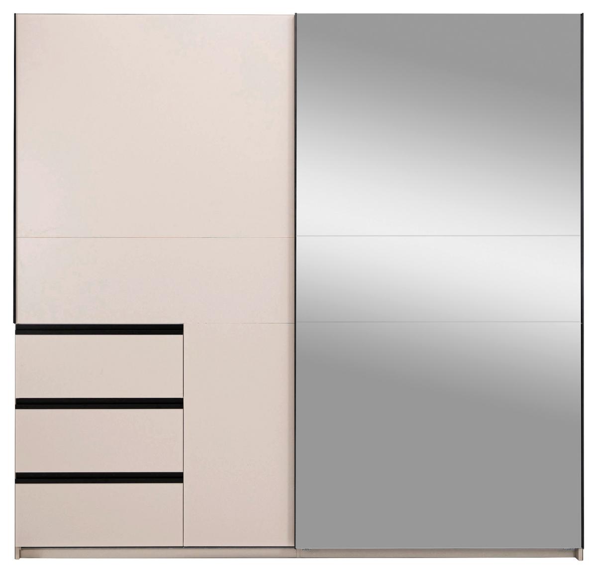 SCHIEBETÜRENSCHRANK Wilma Kaschmir B: 215cm - Kaschmir, MODERN, Holzwerkstoff (215/210/61,5cm) - P & B