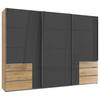 Schwebetürenschrank Mit Laden B:300cm Level Grau/eiche Dekor - Eichefarben/Grau, MODERN, Holzwerkstoff (300/216/65cm) - MID.YOU
