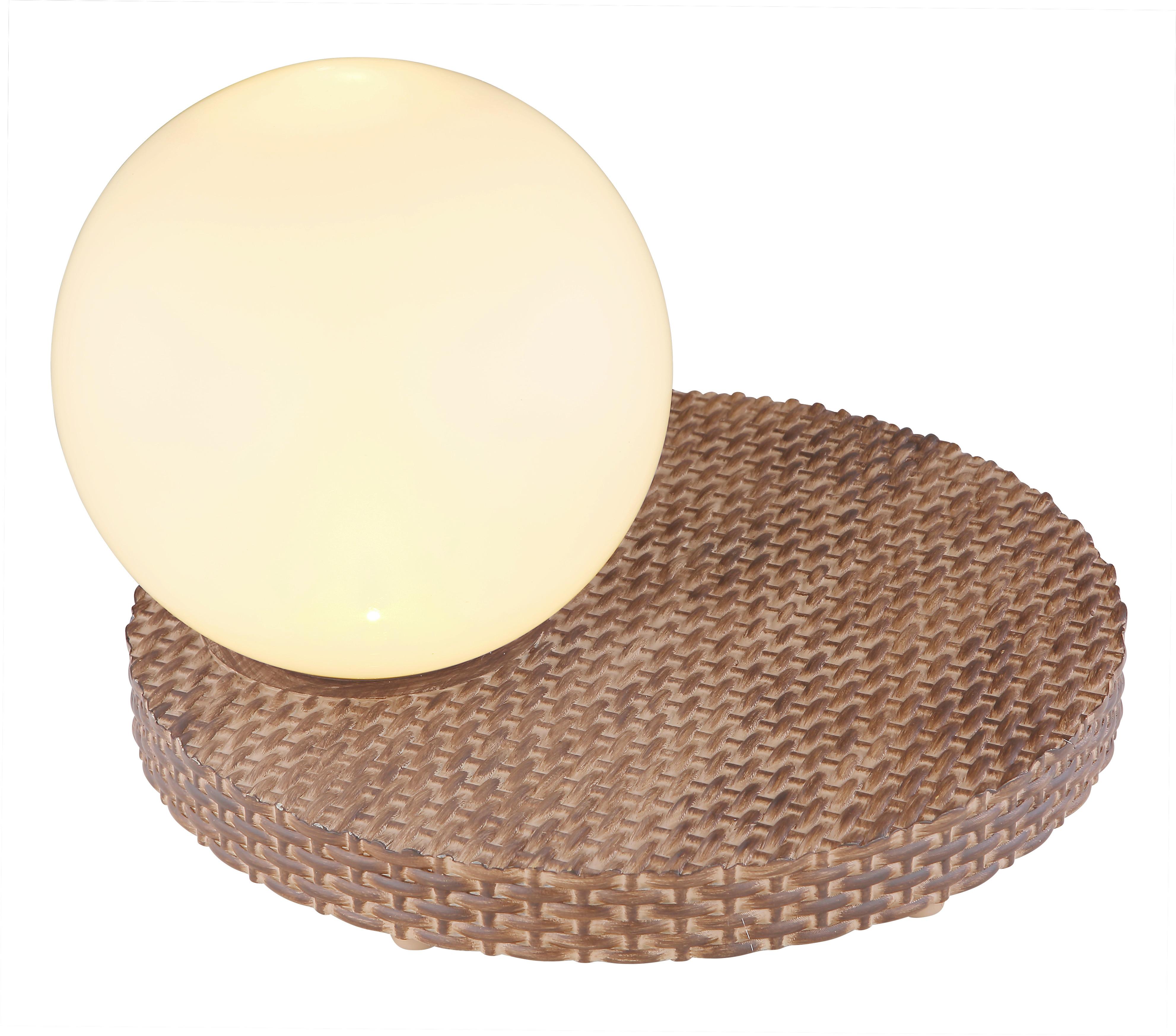 Solarleuchte 36851 - Braun/Weiß, Natur, Kunststoff (20/20/17cm) - Globo