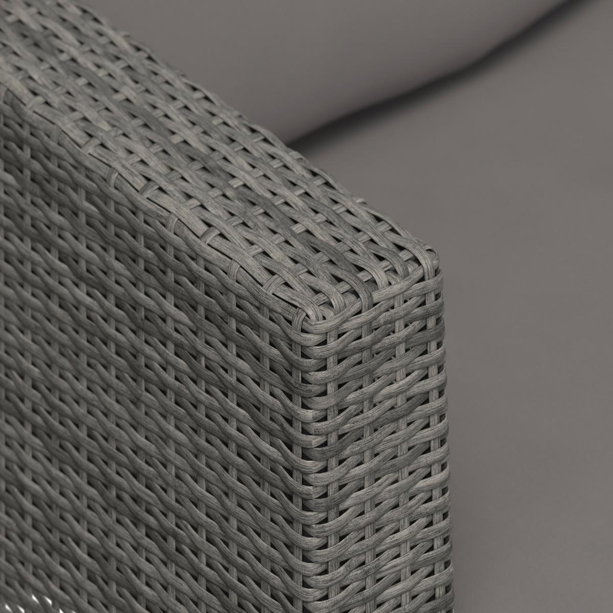 Loungegarnitur Tripolis - Schwarz/Grau, MODERN, Glas/Kunststoff (192/192cm) - Beldano