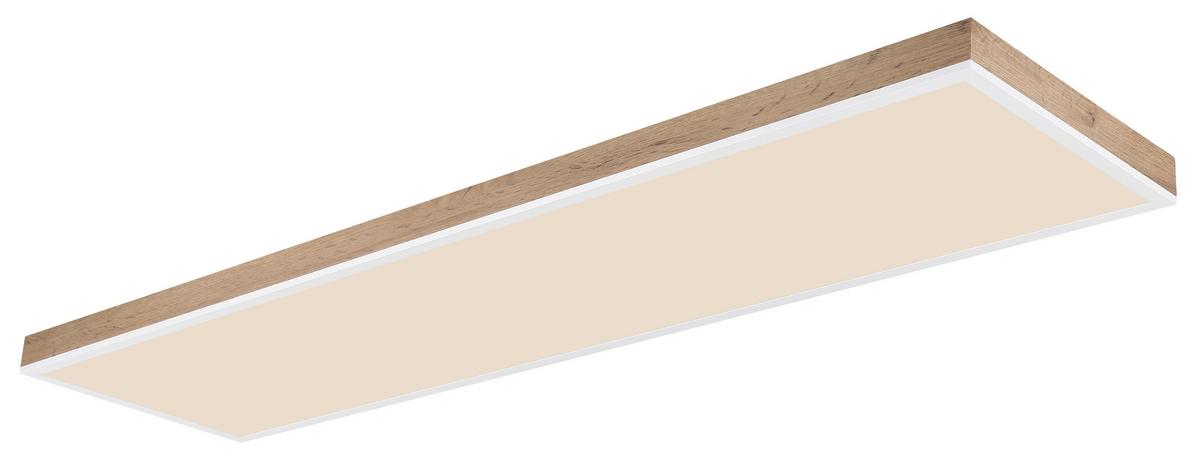 LED-Deckenleuchte 416080wwd5-Cct - Dunkelbraun/Opal, Natur, Holzwerkstoff/Kunststoff (120/30/7,5cm) - Globo