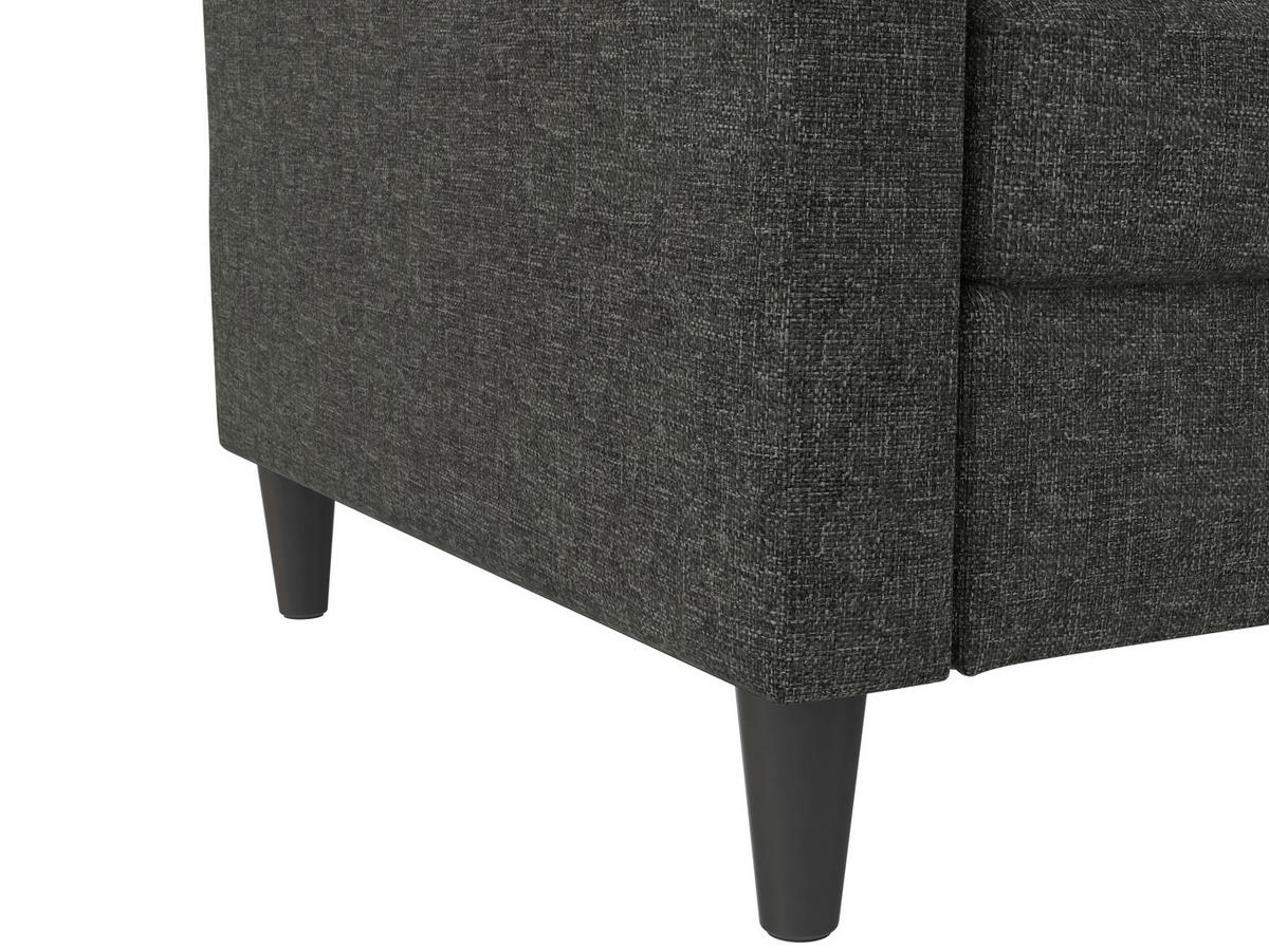 Schlafsofa Hannover Anthrazit, mit Schlaffunktion - Anthrazit/Schwarz, Basics, Textil (203/82cm) - Livetastic