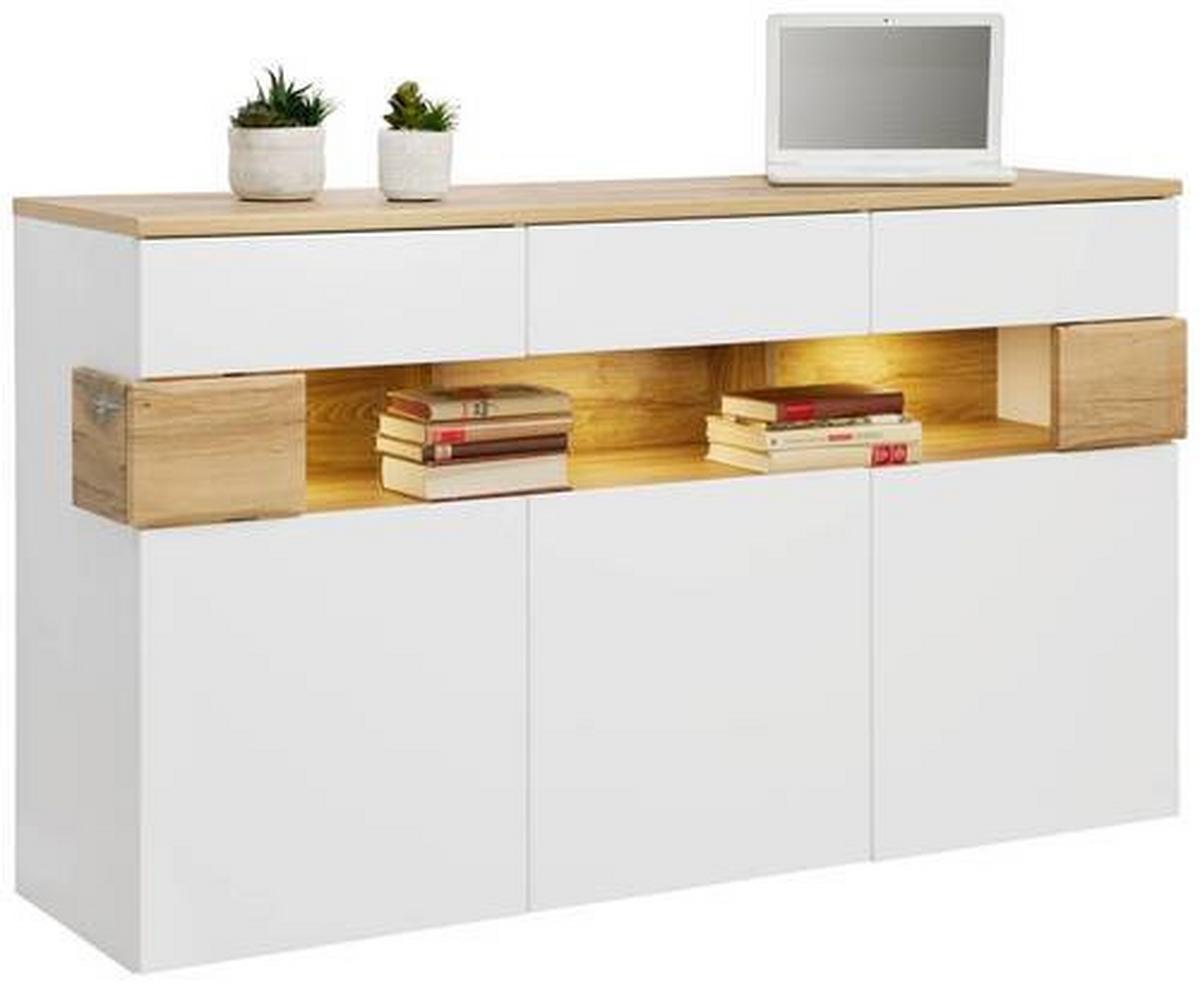 ŠIROKÁ KOMODA DIMITRI - Moderní, kompozitní dřevo/plast (150/88/42cm)