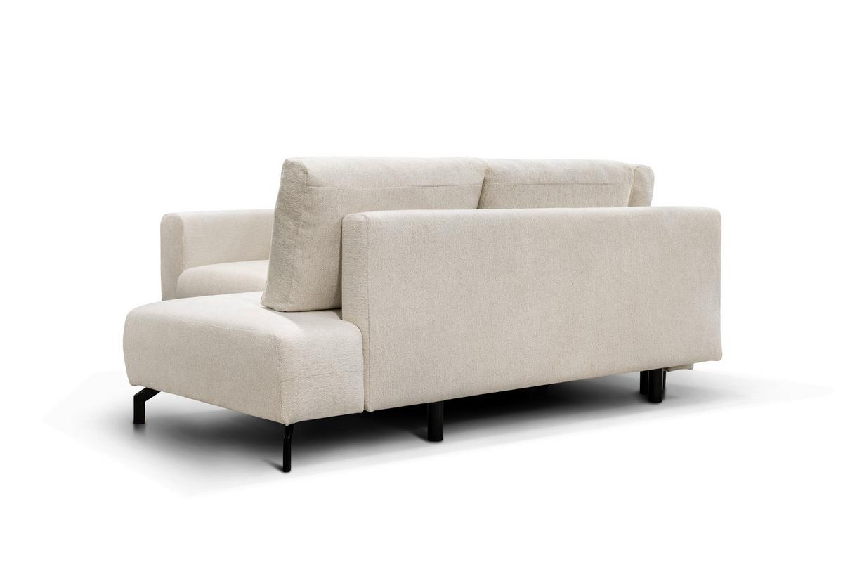 Rohová sedačka VENI, pravá, béžová ženilka - čierna/béžová, Modern, textil (272/210cm)
